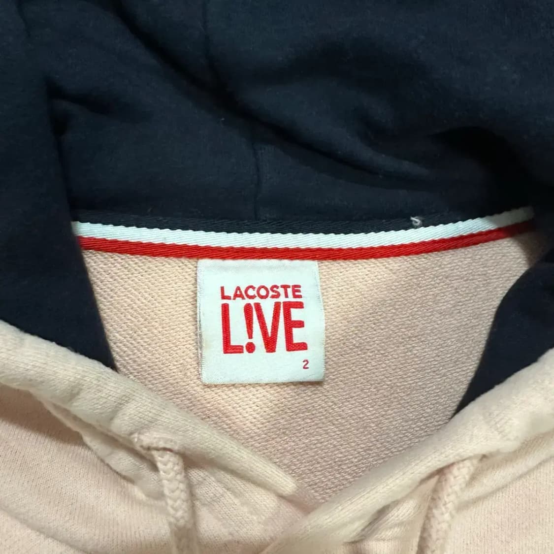 라코스테 LIVE 핑크 후드티 90 상품이미지3