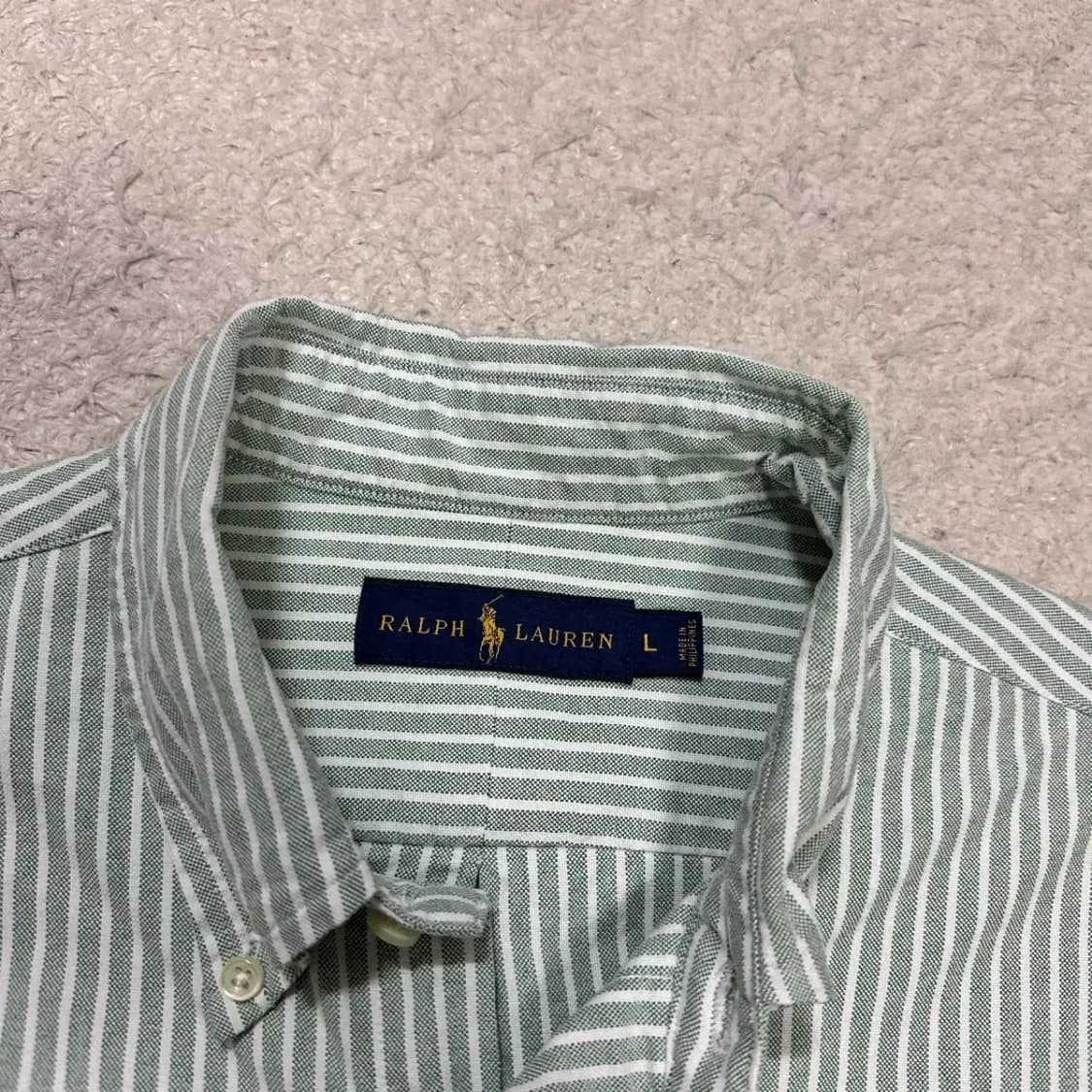 폴로 랄프로렌 옥스포드 스트라이프 셔츠 L 상품이미지3