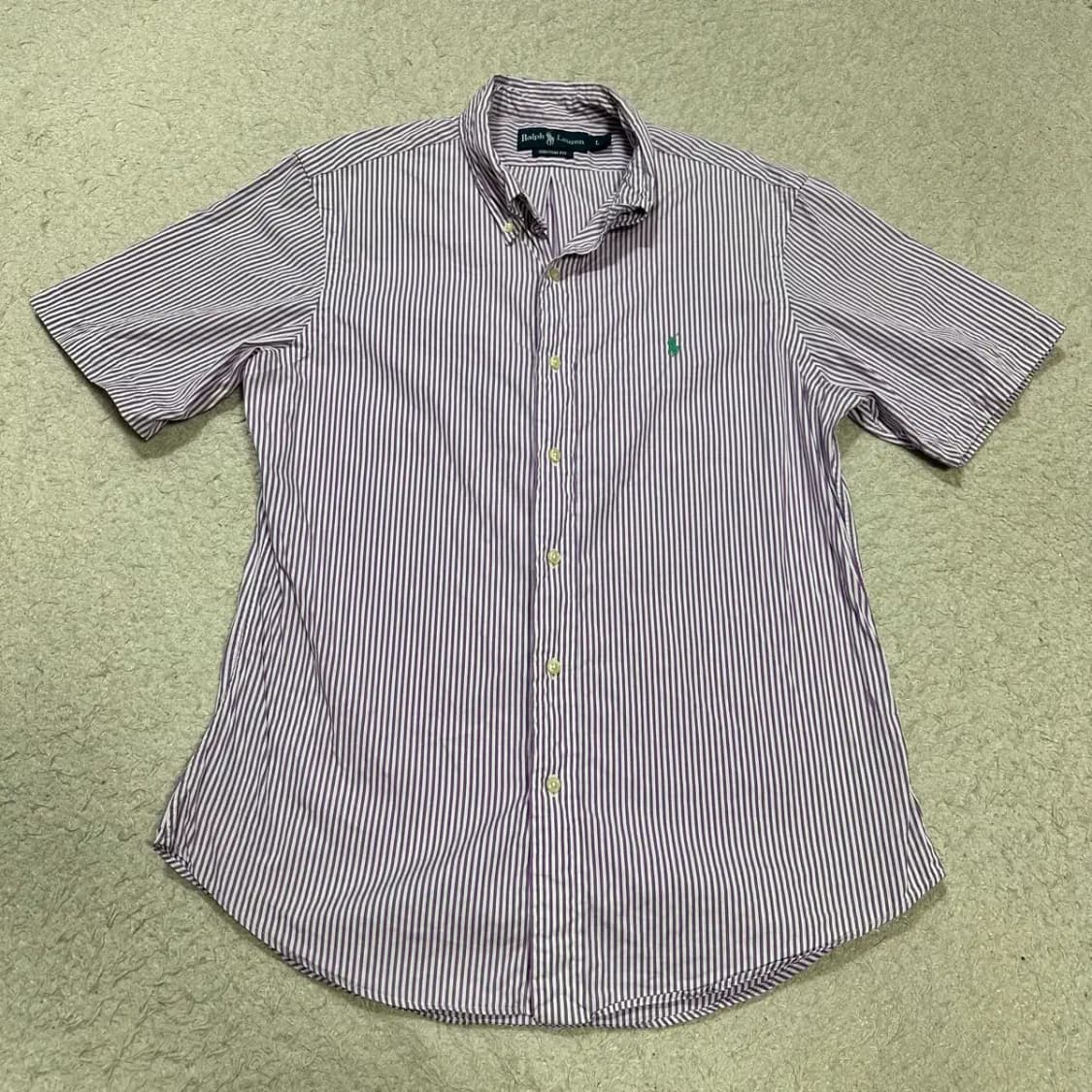 폴로 랄프로렌 스트라이프 반팔 셔츠 L 상품이미지1