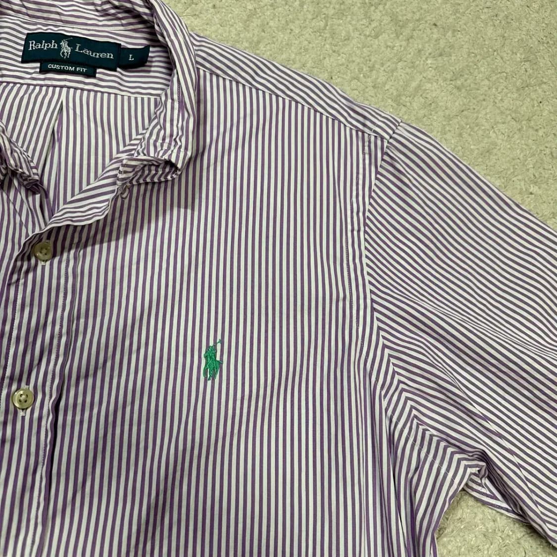 폴로 랄프로렌 스트라이프 반팔 셔츠 L 상품이미지2
