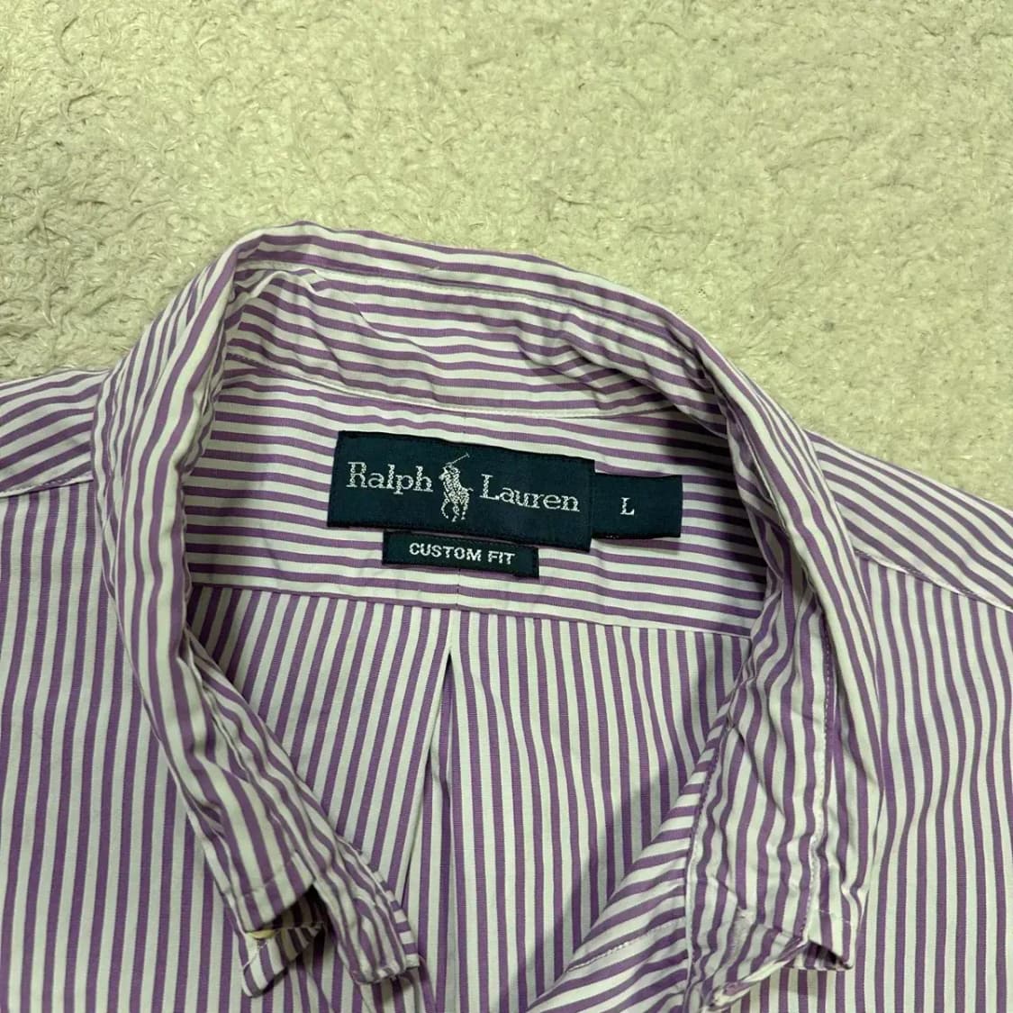 폴로 랄프로렌 스트라이프 반팔 셔츠 L 상품이미지3