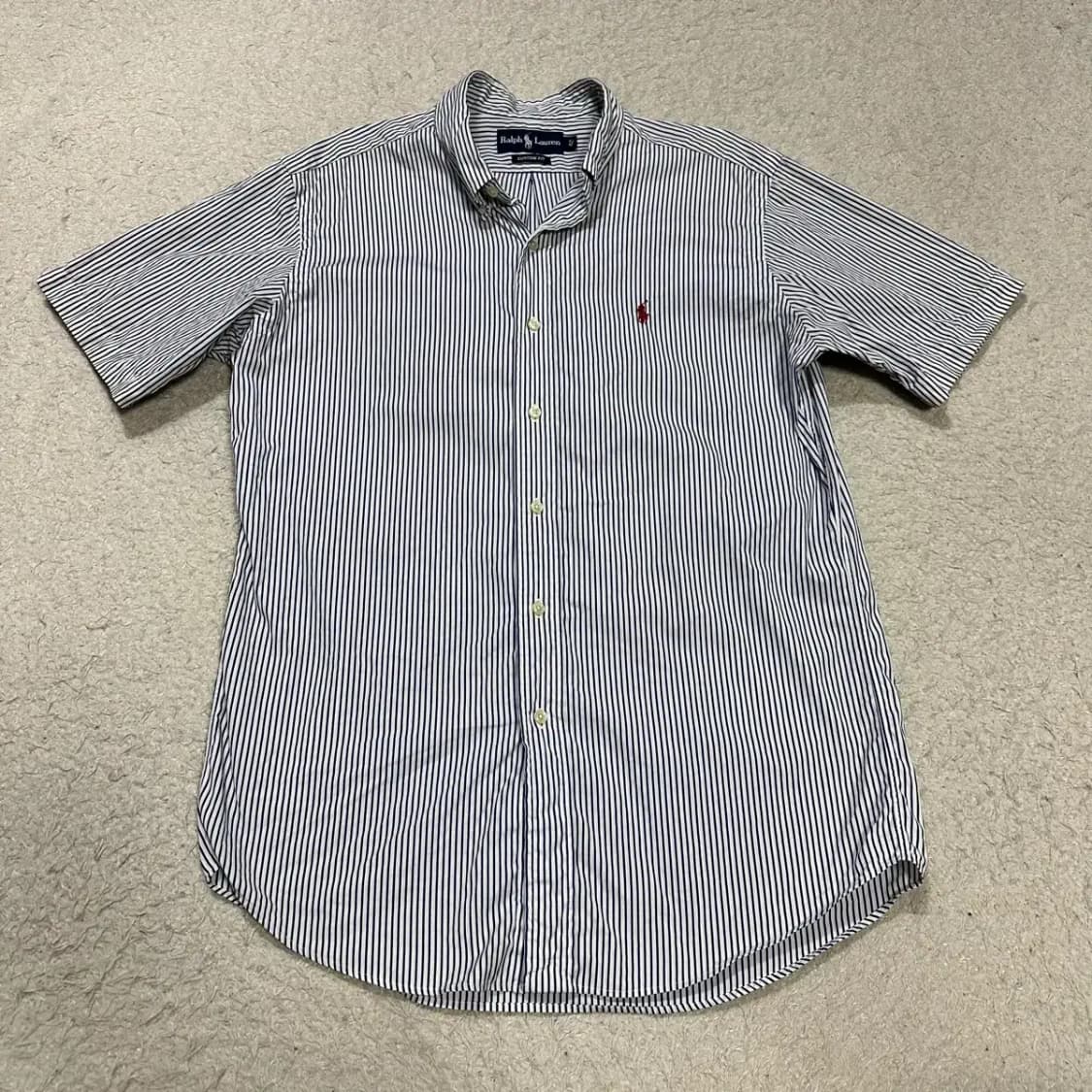 폴로 랄프로렌 스트라이프 반팔 셔츠 42 상품이미지1