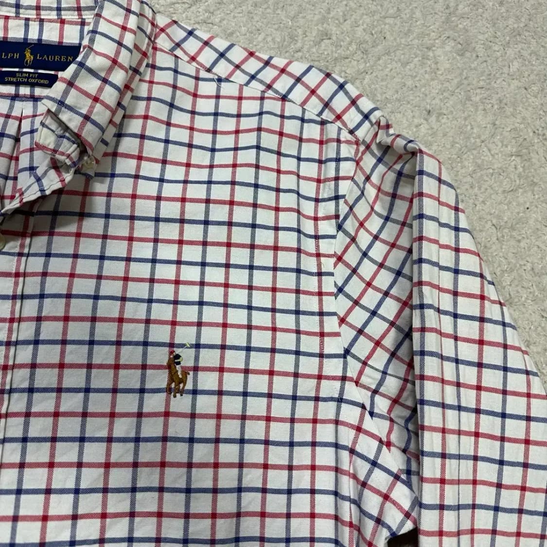 폴로 셔츠 체크 m 상품이미지3