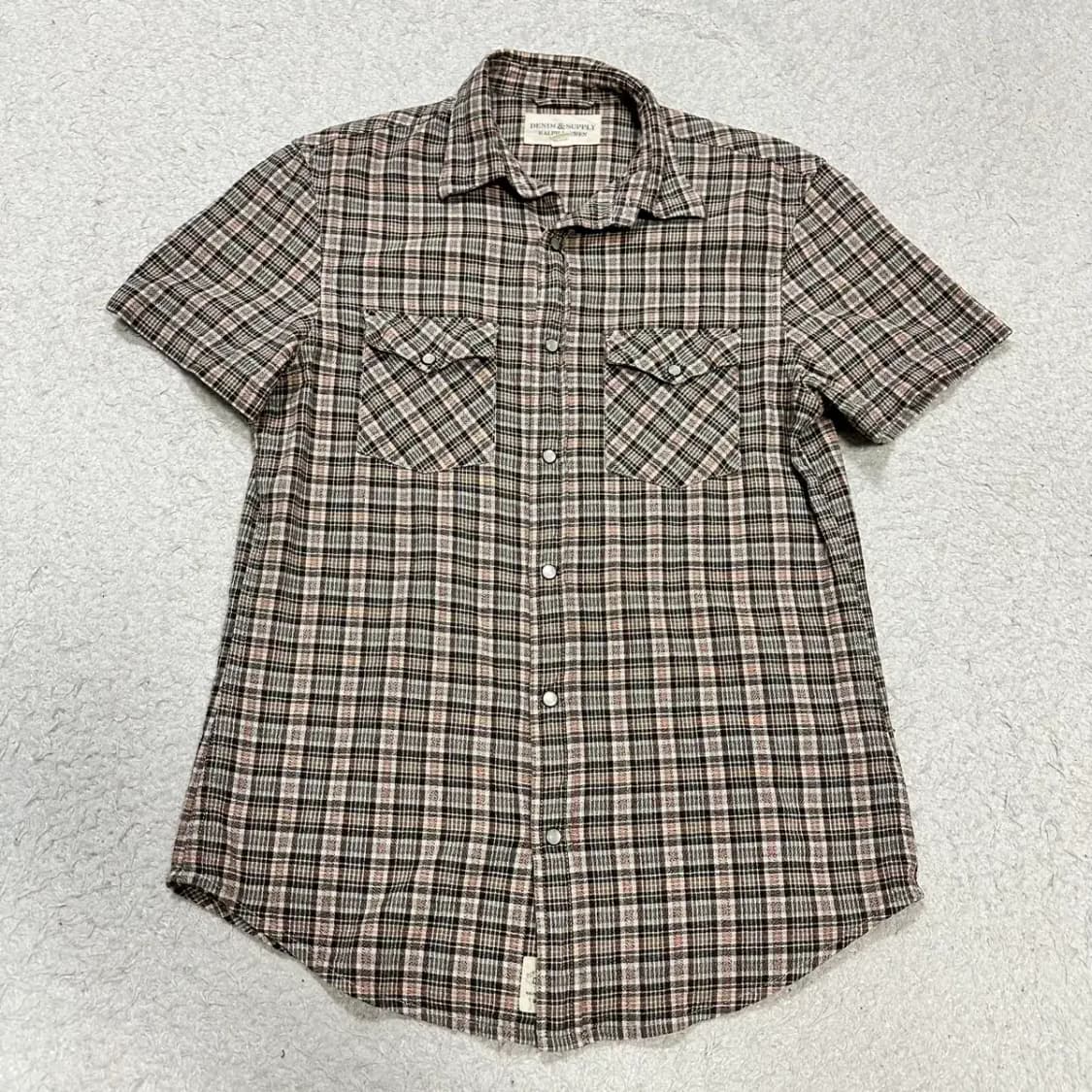 폴로 데님앤서플라이 체크 반팔 셔츠 s 상품이미지1