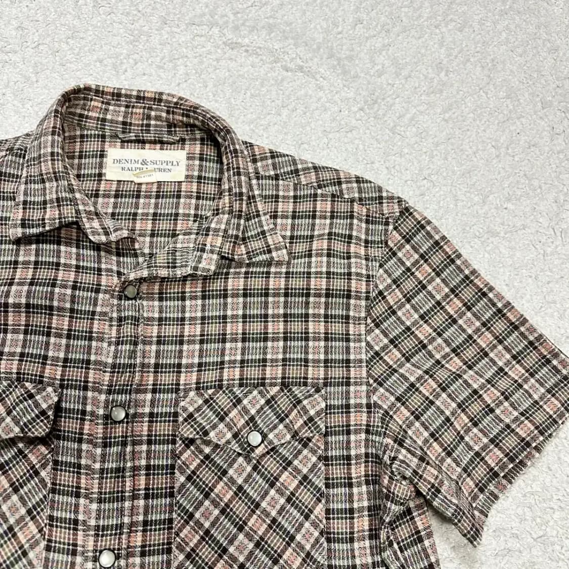 폴로 데님앤서플라이 체크 반팔 셔츠 s 상품이미지2