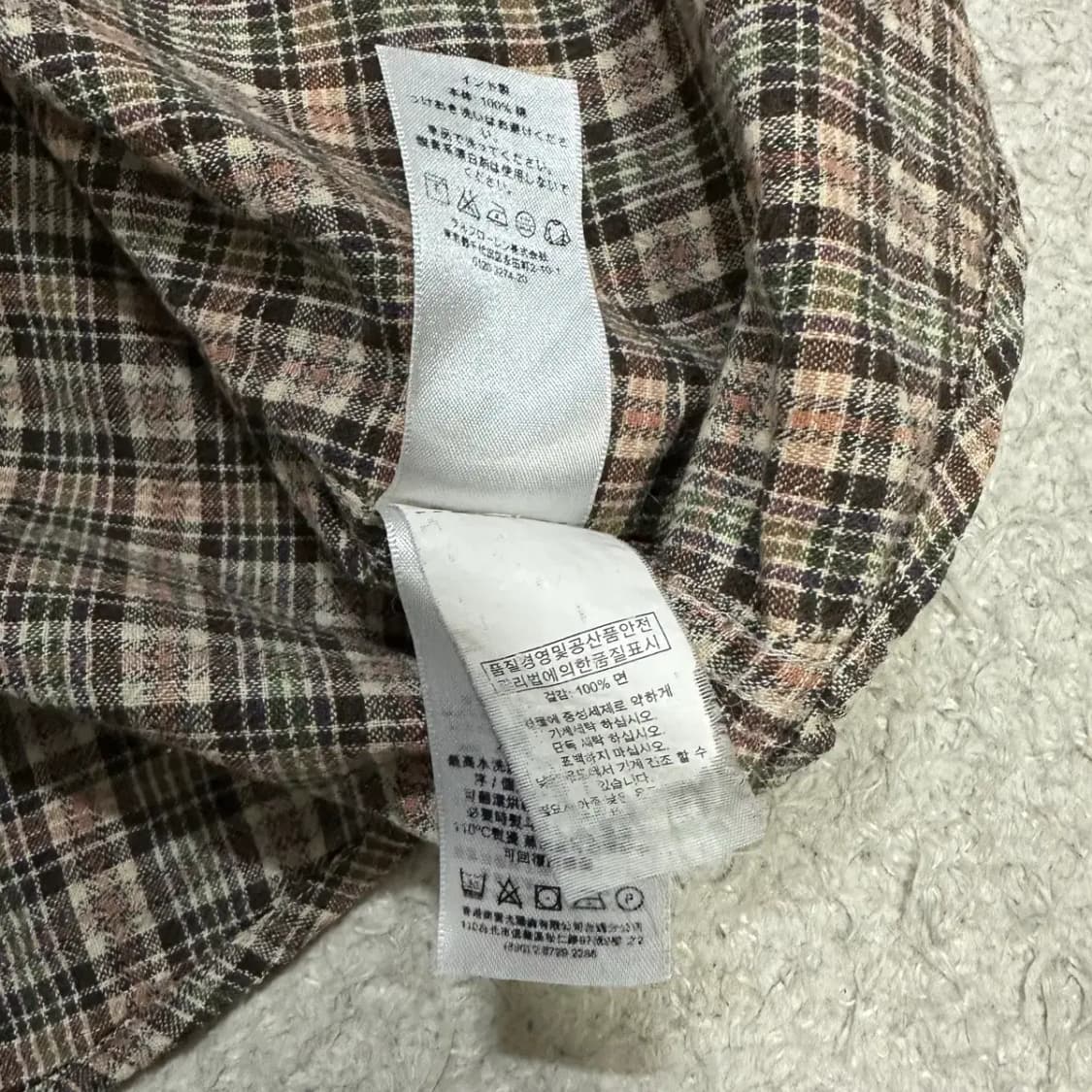 폴로 데님앤서플라이 체크 반팔 셔츠 s 상품이미지4