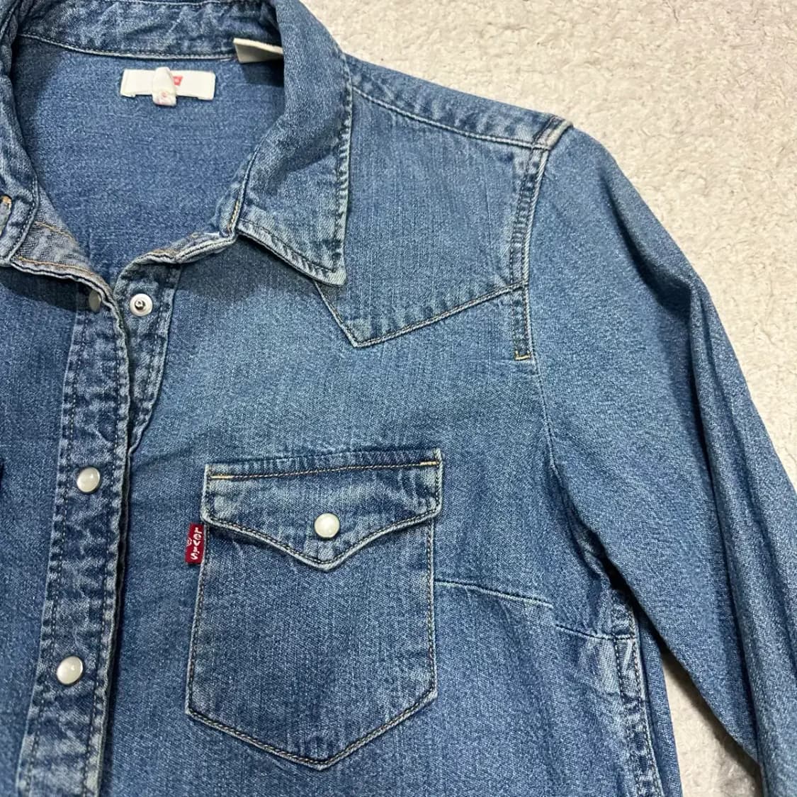 리바이스 데님 롱 셔츠 원피스 xs 상품이미지2
