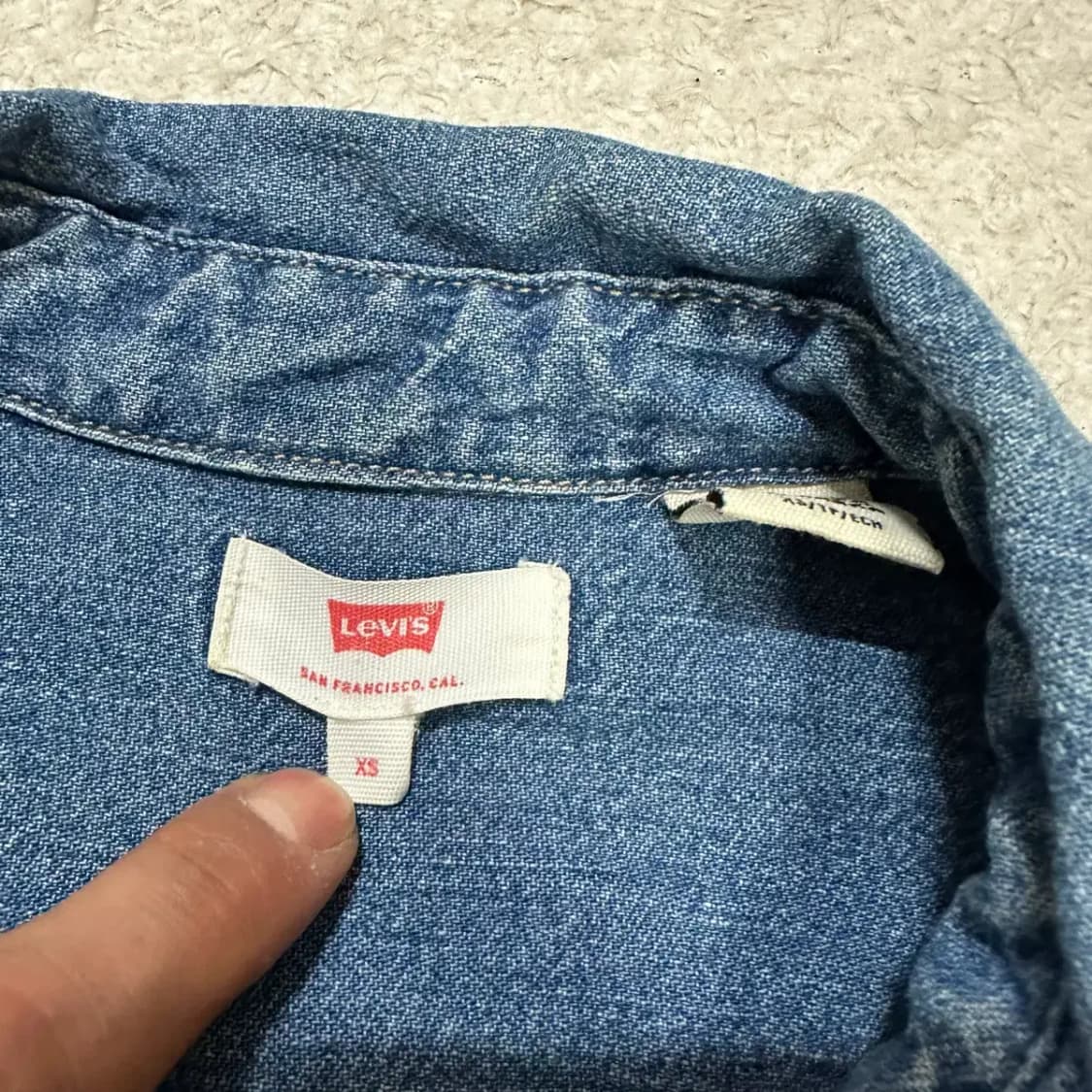 리바이스 데님 롱 셔츠 원피스 xs 상품이미지3