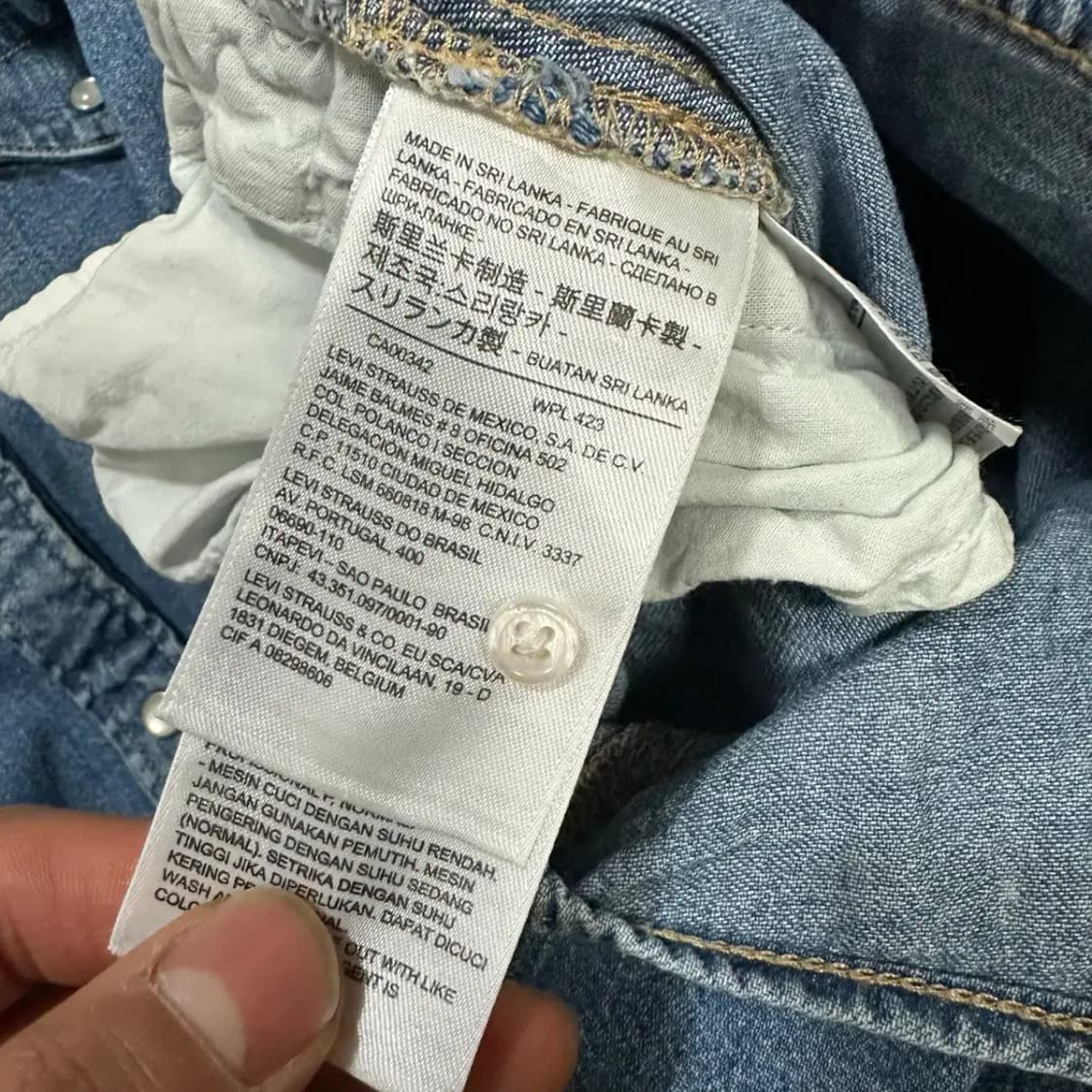 리바이스 데님 롱 셔츠 원피스 xs 상품이미지4