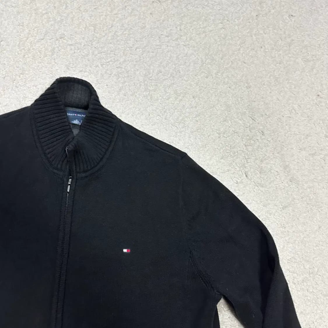 타미힐피거 블랙 니트 집업 m 상품이미지2