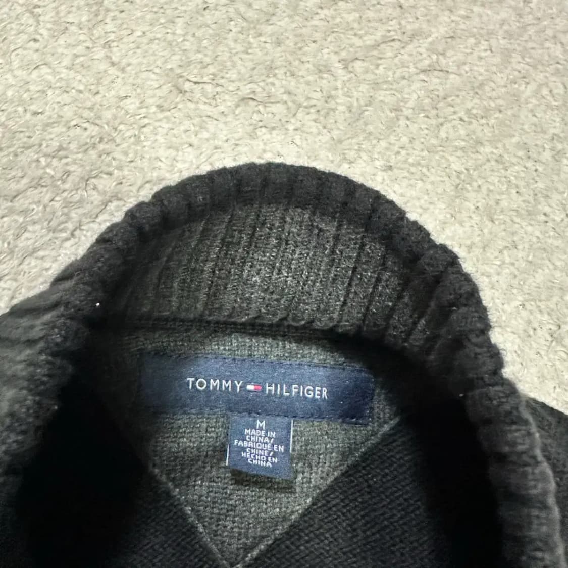 타미힐피거 블랙 니트 집업 m 상품이미지3
