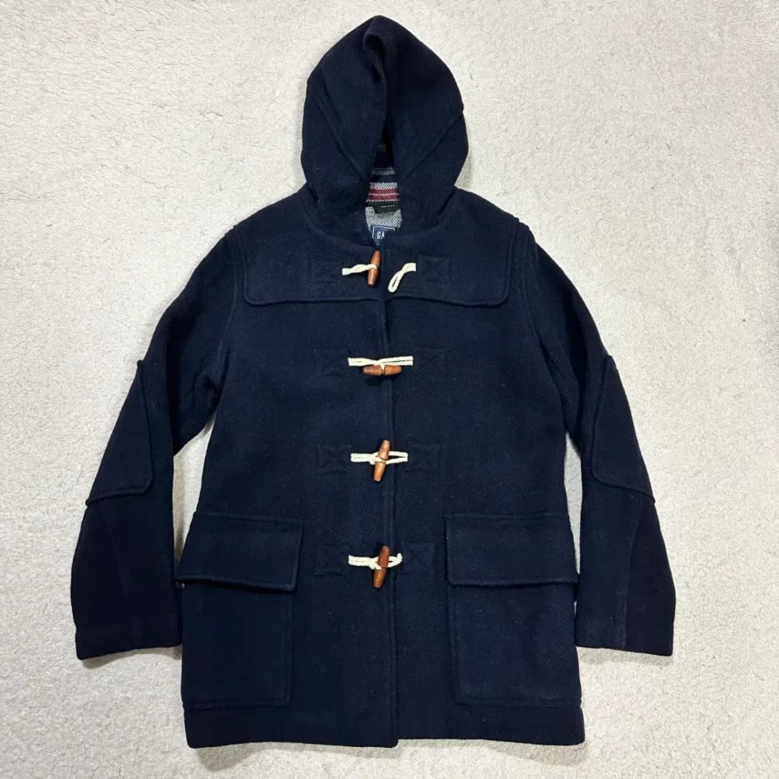 갭 네이비 더플코트 후드 코트 m 상품이미지1