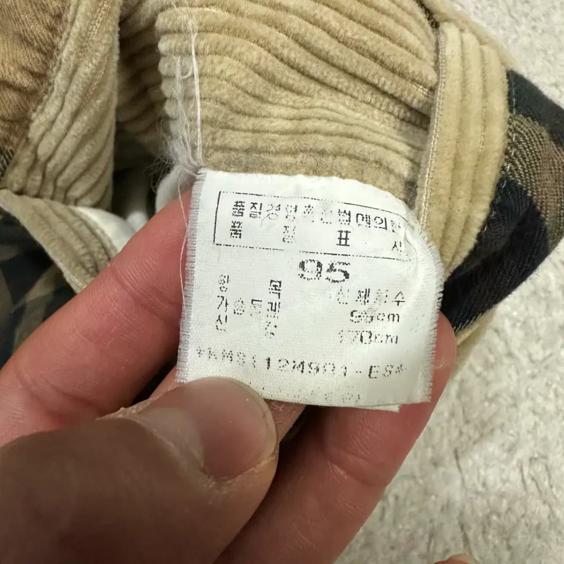 빈폴 코듀로이 면 자켓 베이지 95 상품이미지4