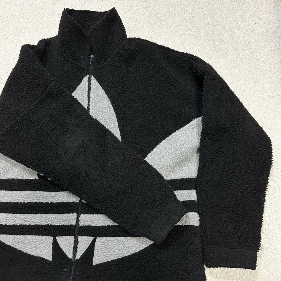 아디다스 빅로고 후리스 집업 플리스 자켓 xl 상품이미지2