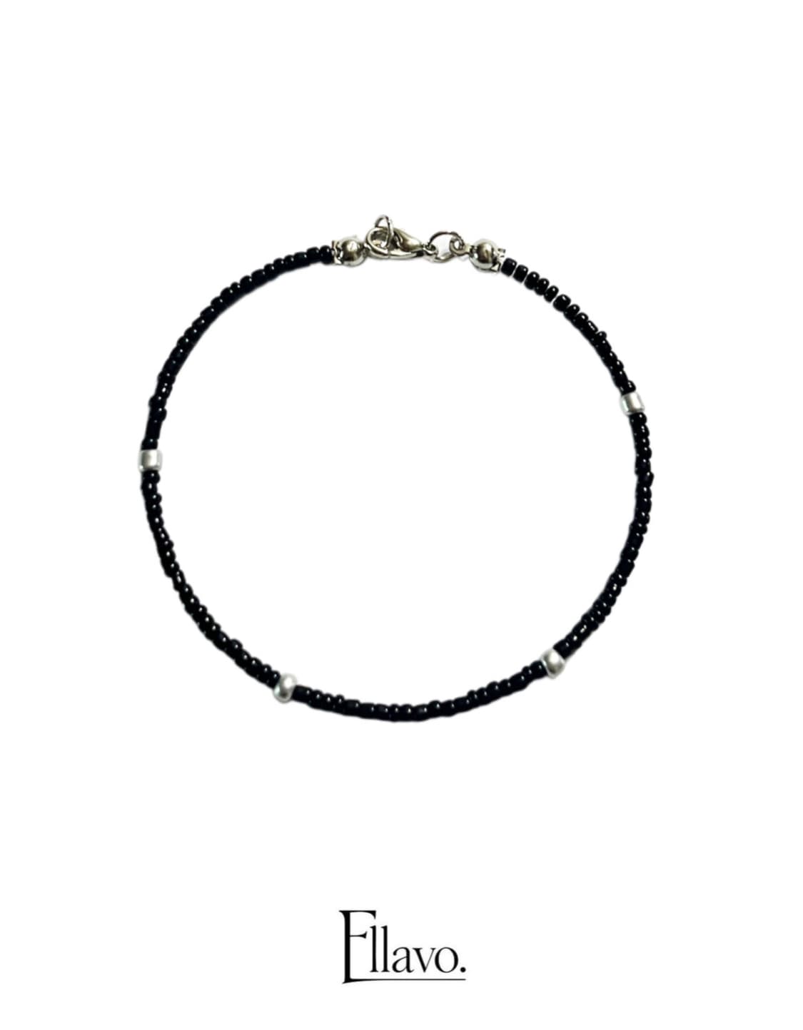 Ellavo simple black bead bracelet 상품이미지1