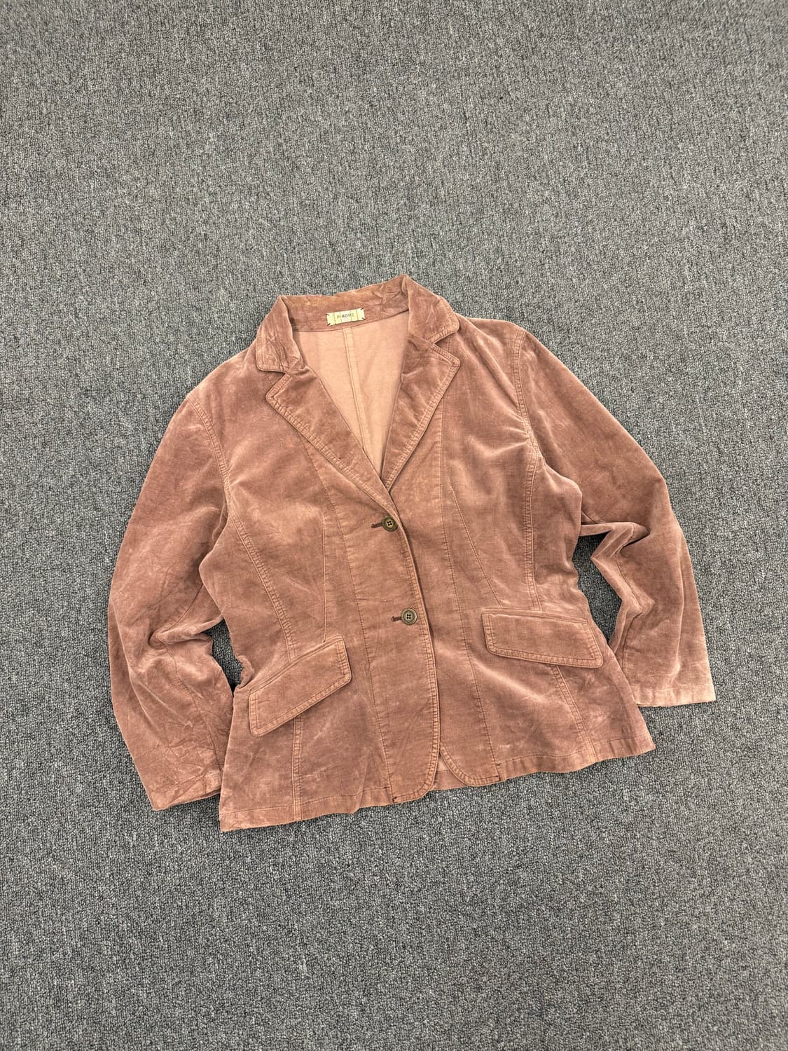 OS)PINORE 빈티지 브라운 벨벳 블레이저 자켓 상품이미지1