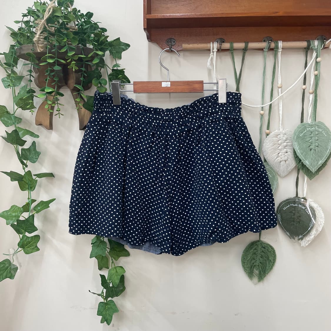 모리 페어리 괴짜 리버시블 도트 데님 벌룬 숏 팬츠 상품이미지2