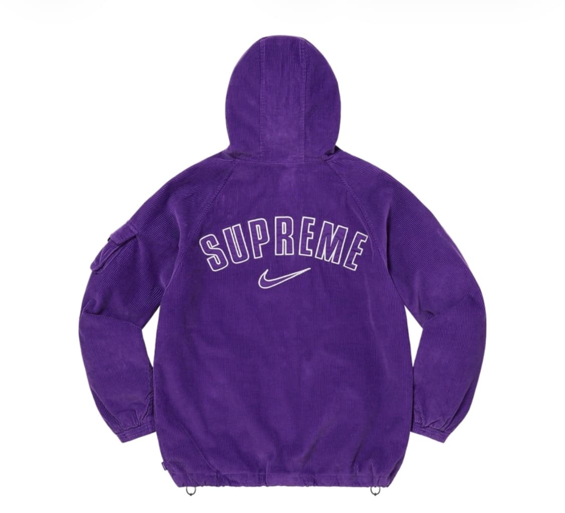 (XL)슈프림 x 나이키 아크 코듀로이 후드 자켓 퍼플  상품이미지1