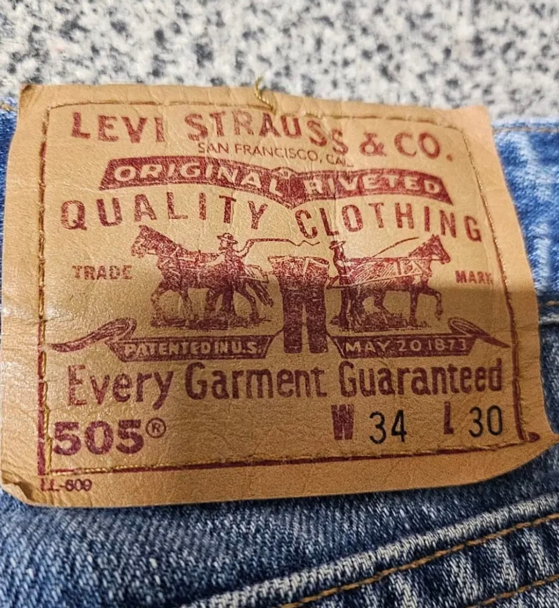 [33] Levis 리바이스 505 USA 34x30 블랭크탭 상품이미지7
