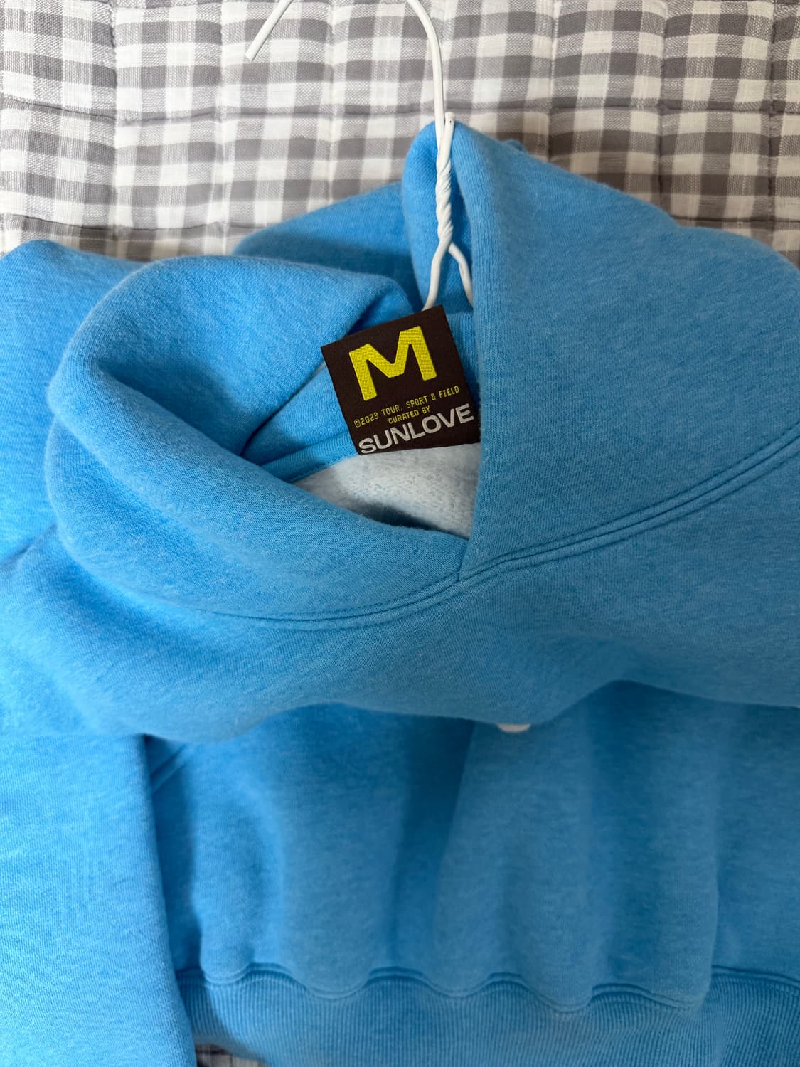 썬러브 후드티 헤더 블루 M 상품이미지2