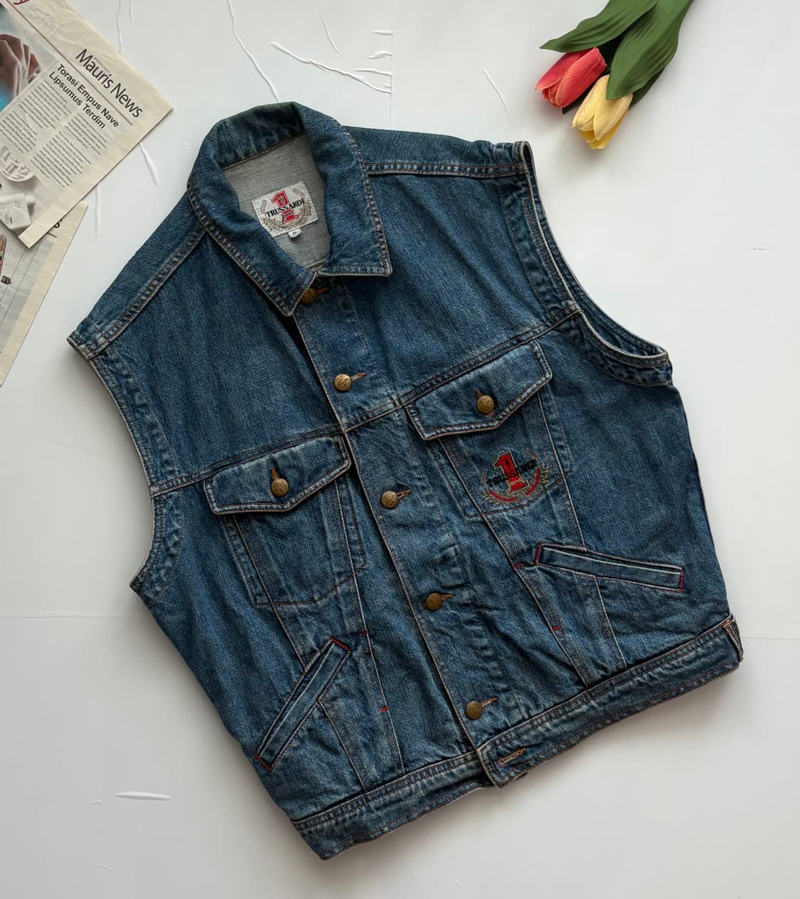 트루사루디 80's 데님 베스트 상품이미지1