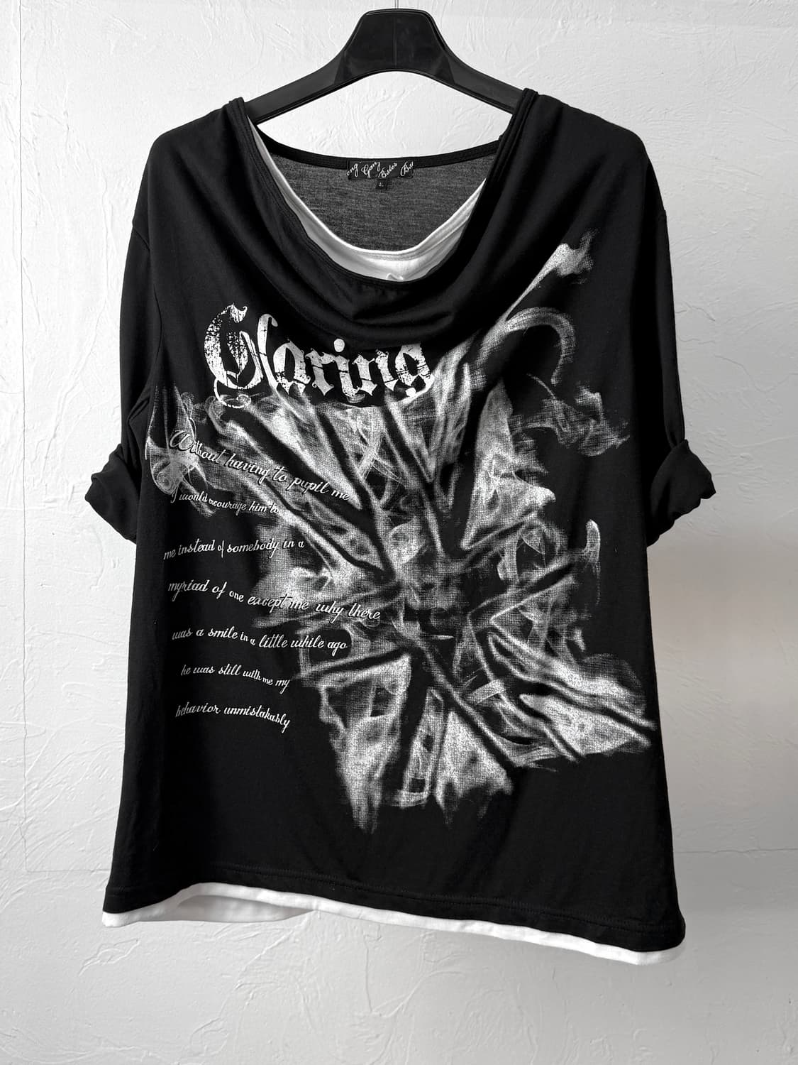 JPN 드레이프 레이어드 펑크 티셔츠 상품이미지2