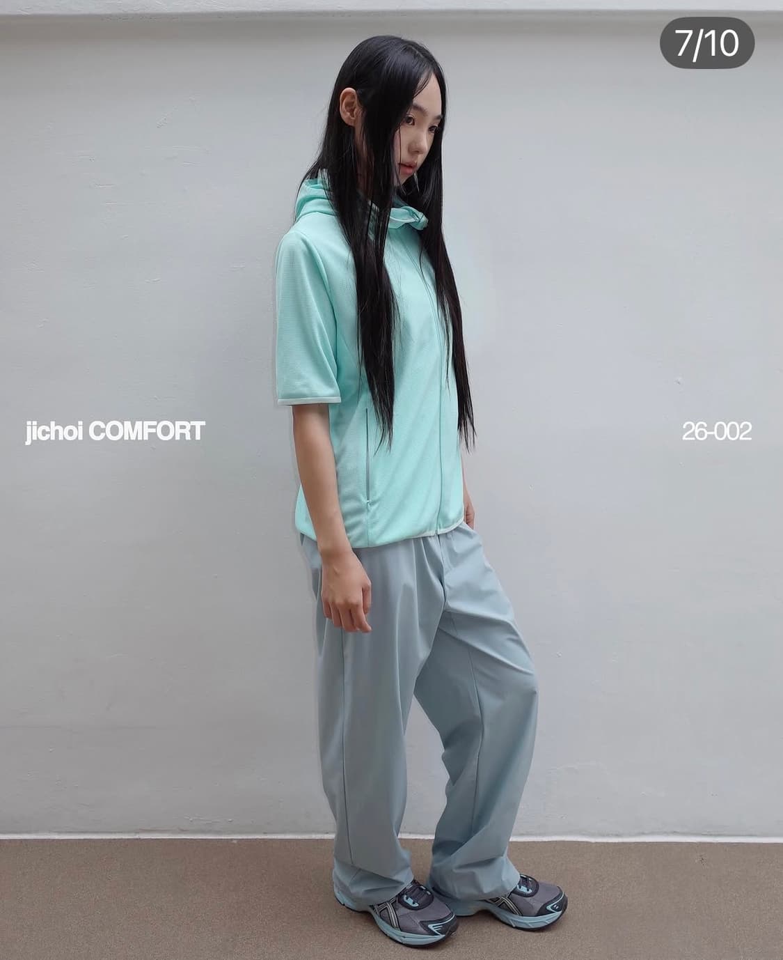 지초이 컴포트 26-002 나일론 팬츠 1사이즈 (DUSTY JADE) 상품이미지3