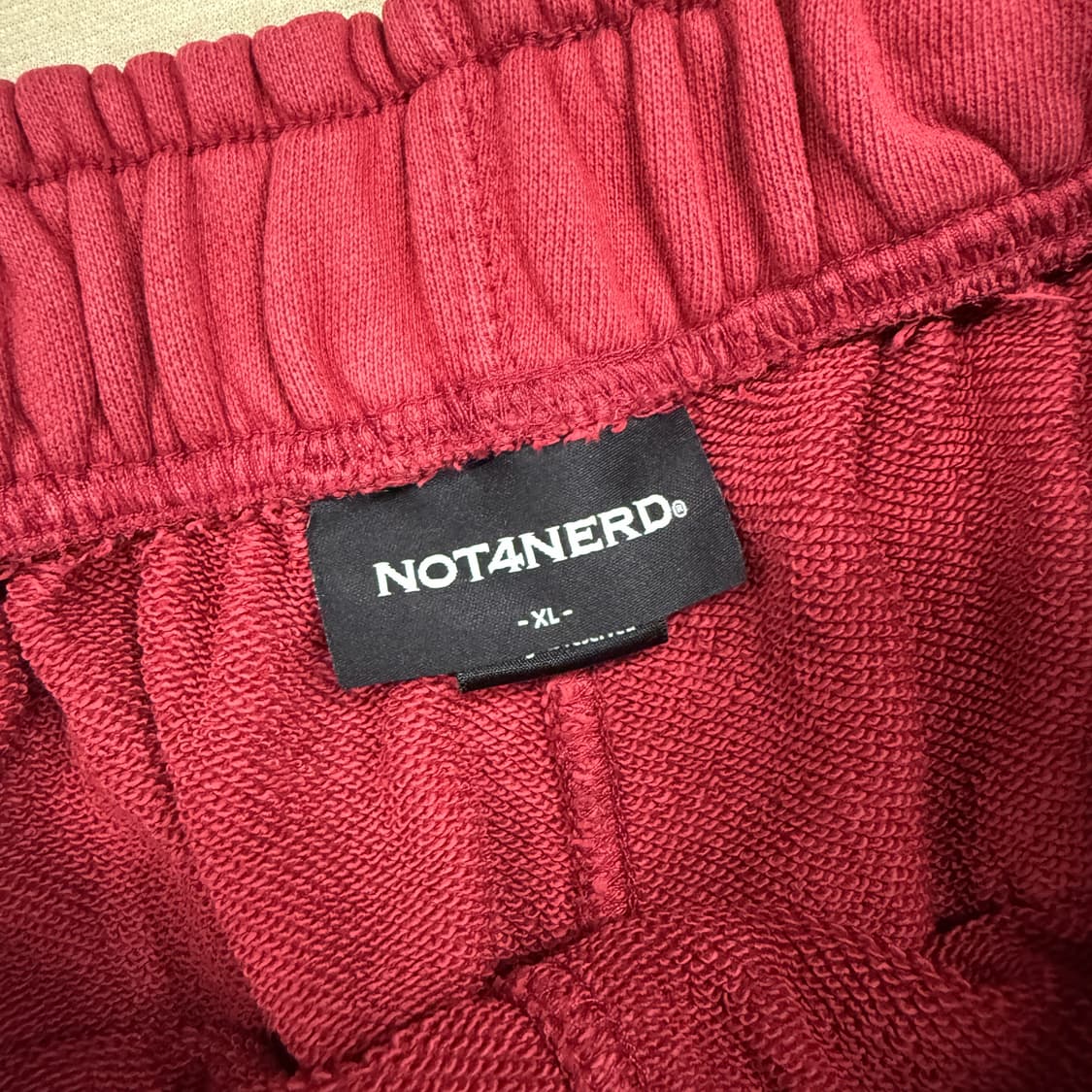 (L)낫포너드 NOT4NERD 스웻팬츠(레드) 상품이미지2
