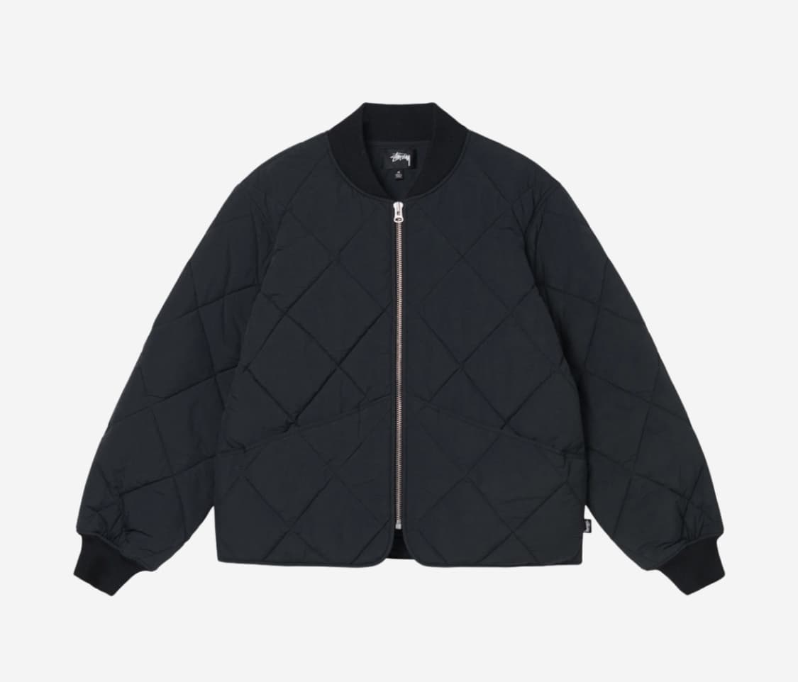 Stussy Dice Quilted Liner Jacket Black 상품이미지1