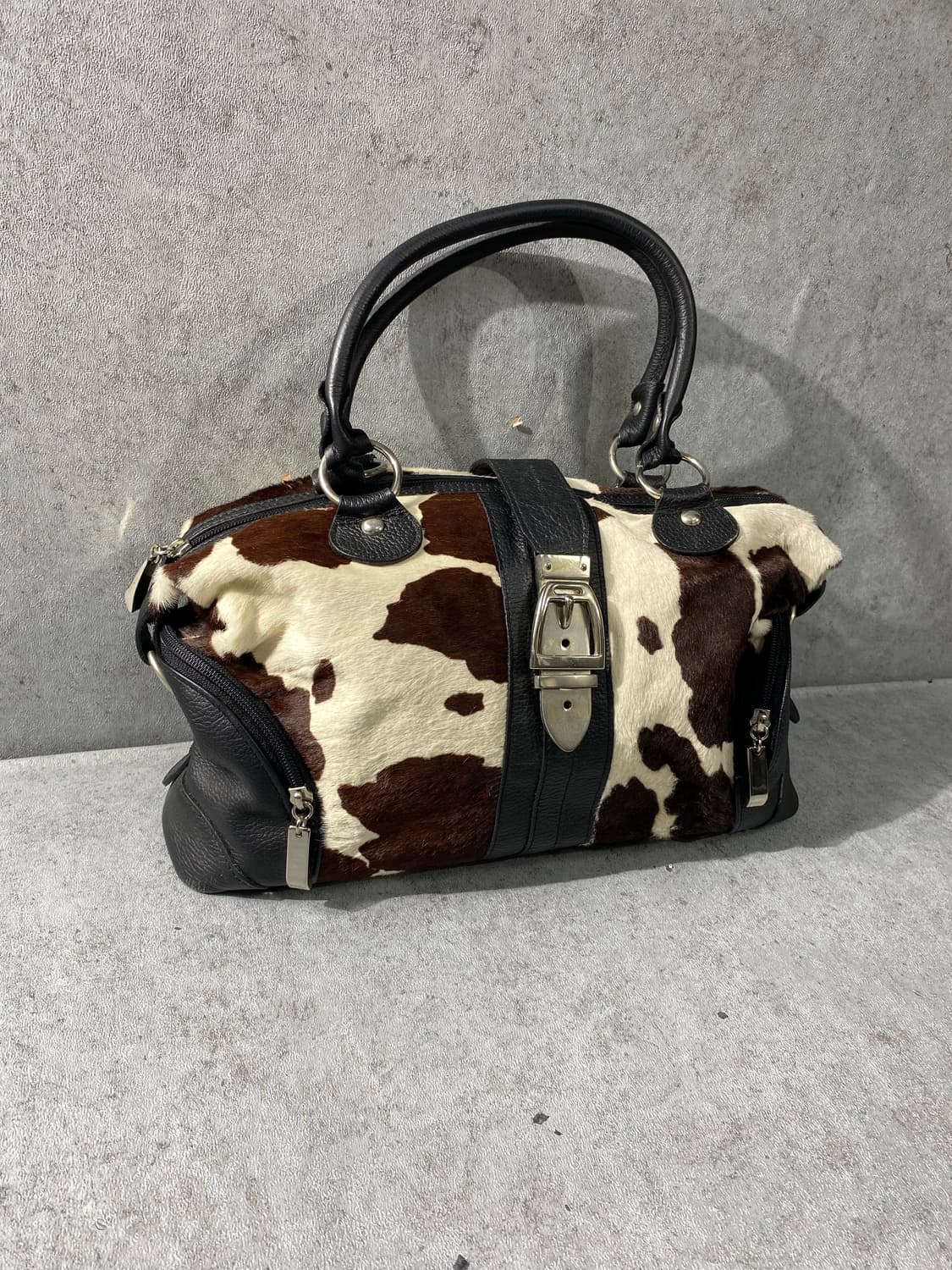 [34*21] Vintage 빈티지 송치 레더 핸드백 상품이미지3