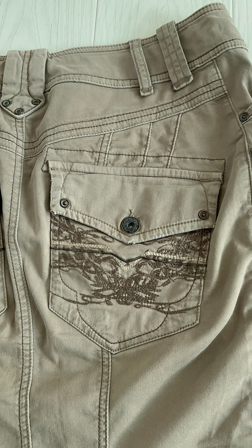 디젤 미디 스커트 베이지컬러 상품이미지4