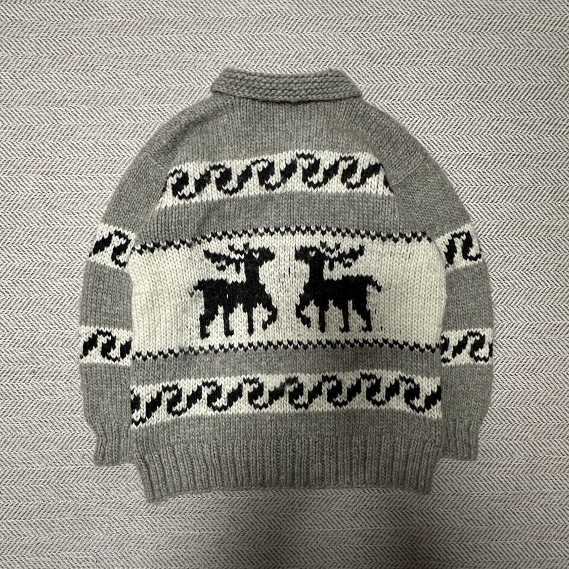 VINTAGE heavy wool knit jacket 상품이미지2