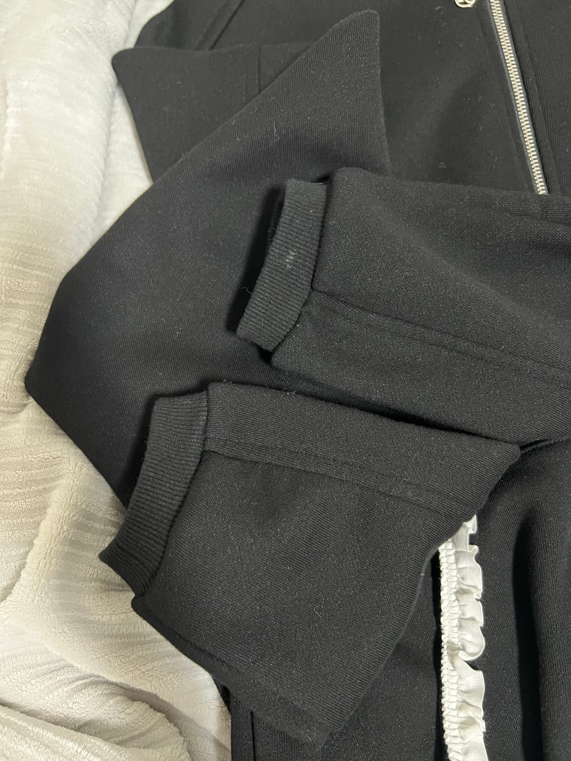 드라이로즈 빅리본 후드집업 블랙 상품이미지4