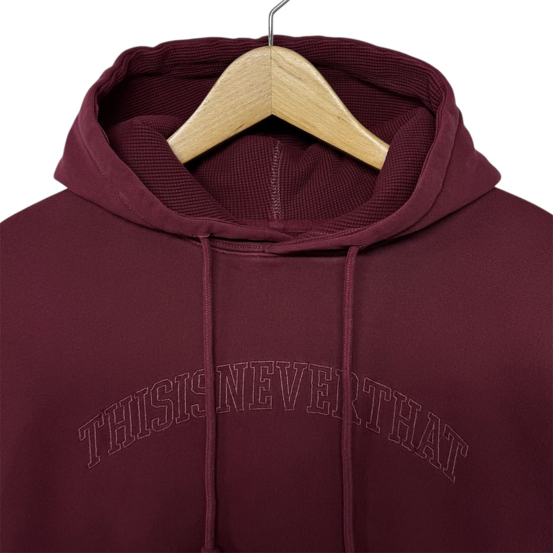 디스이즈네버댓 아치로고 후드티 버건디 상품이미지2