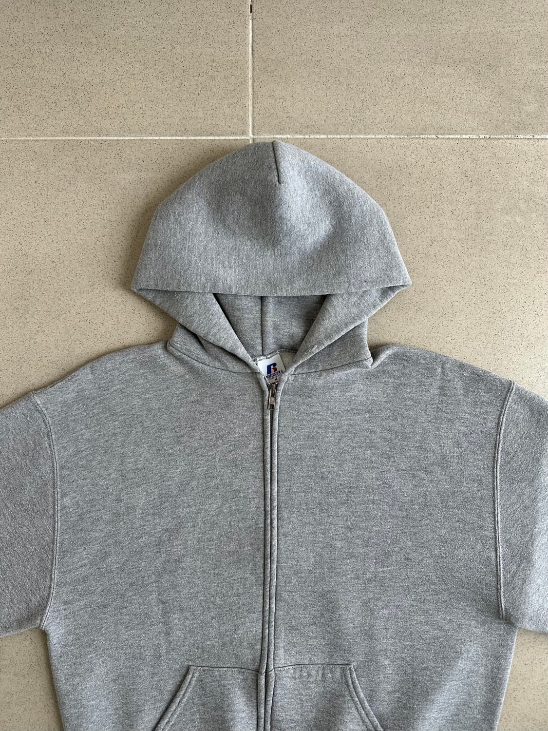 00s 빈티지 러셀 후드집업 그레이 M 상품이미지4