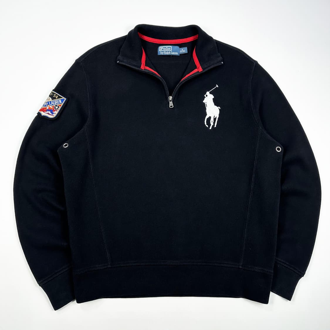 폴로 랄프로렌 스키 빅로고 반집업 니트 블랙 M 상품이미지1