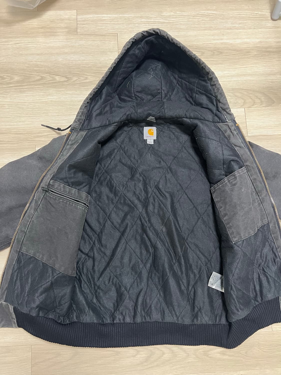 (S)칼하트 J130 BLK 블랙 빈티지 상품이미지3