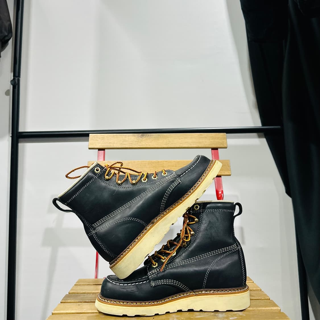 US5) 쏘로굿 워커 남녀 공용 목토 워커 블랙 남성 부츠 상품이미지7