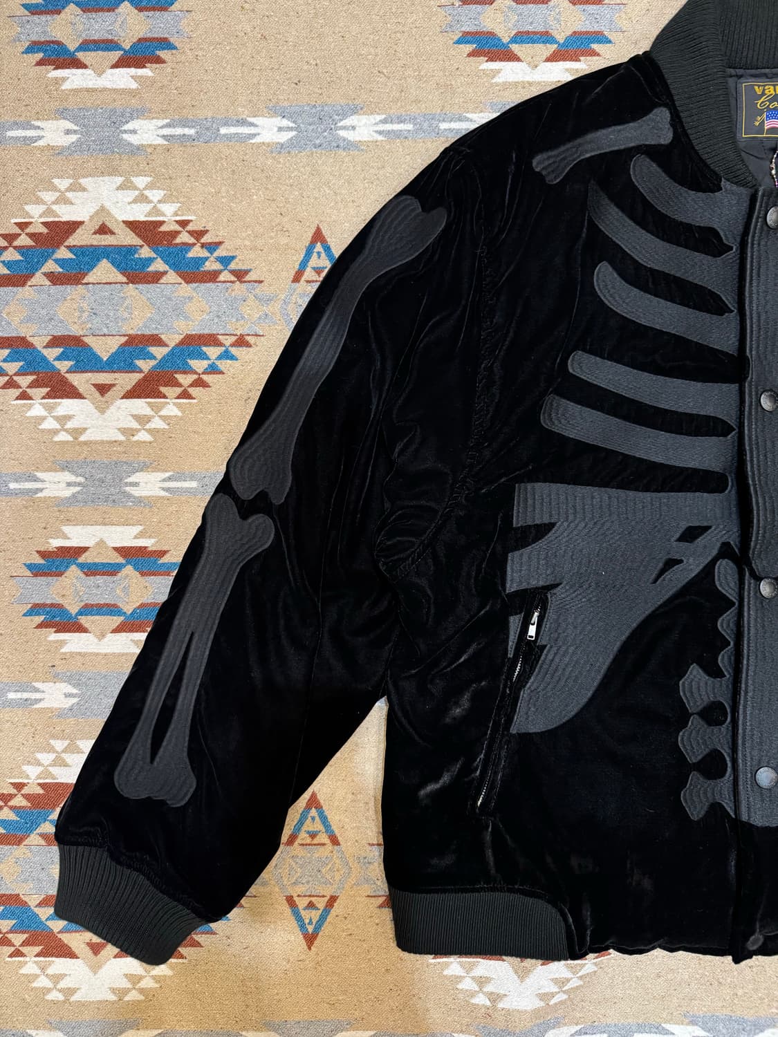 [XL] 밴슨 레더 벨로아 스켈레톤 블루종 자켓 (50주년 기념) 상품이미지2