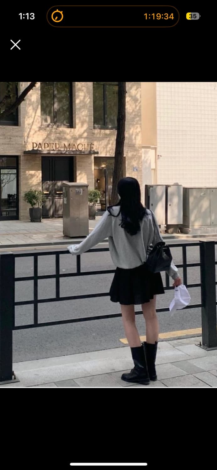 웨어웨더 모드니 스커트 블랙 XS (새상품, 택 O) 상품이미지1