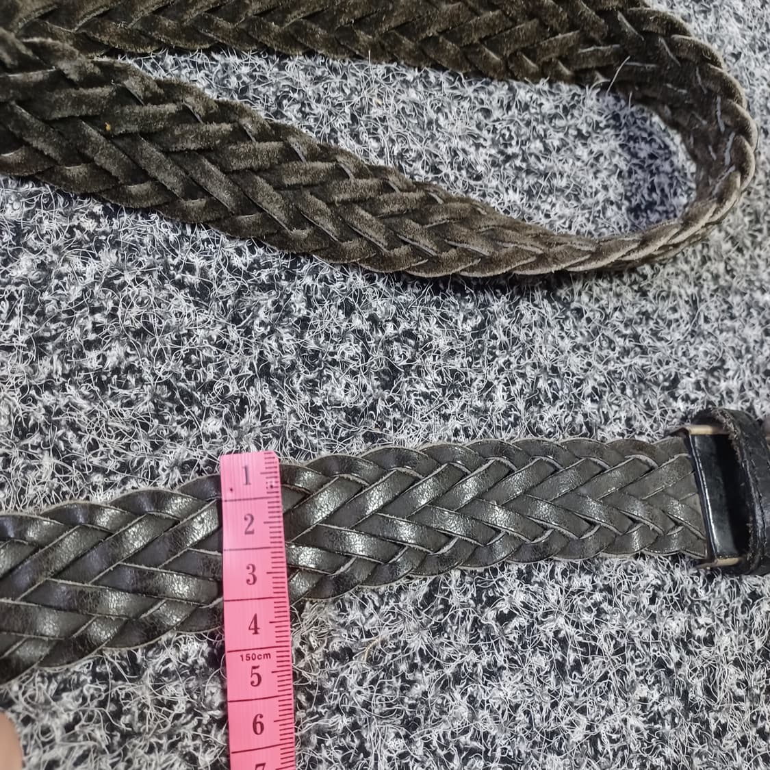 빈티지 가죽 꼬임 벨트 블랙 상품이미지5