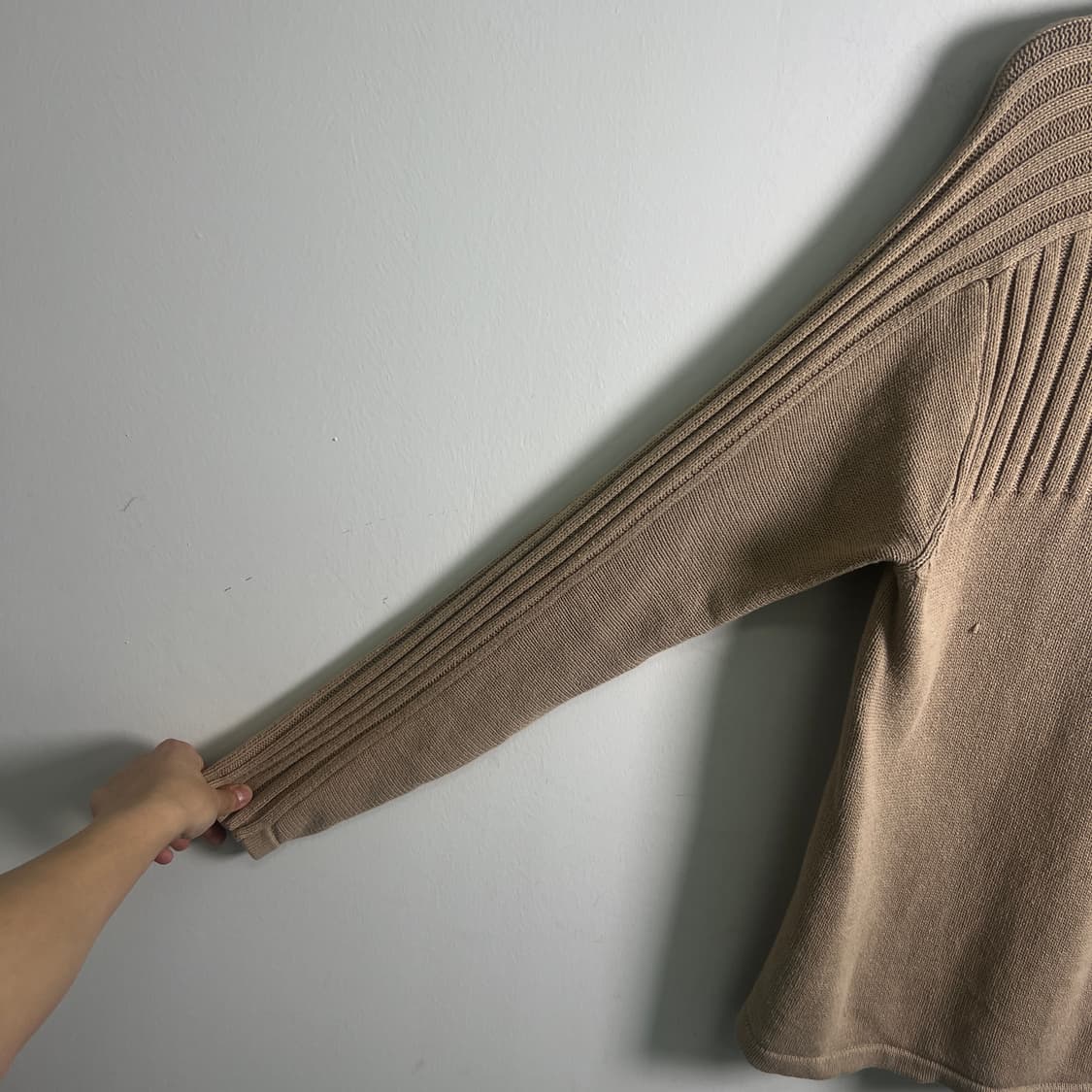 할리데이비슨 베이지 하프 집업 니트 스웨터 S 상품이미지7