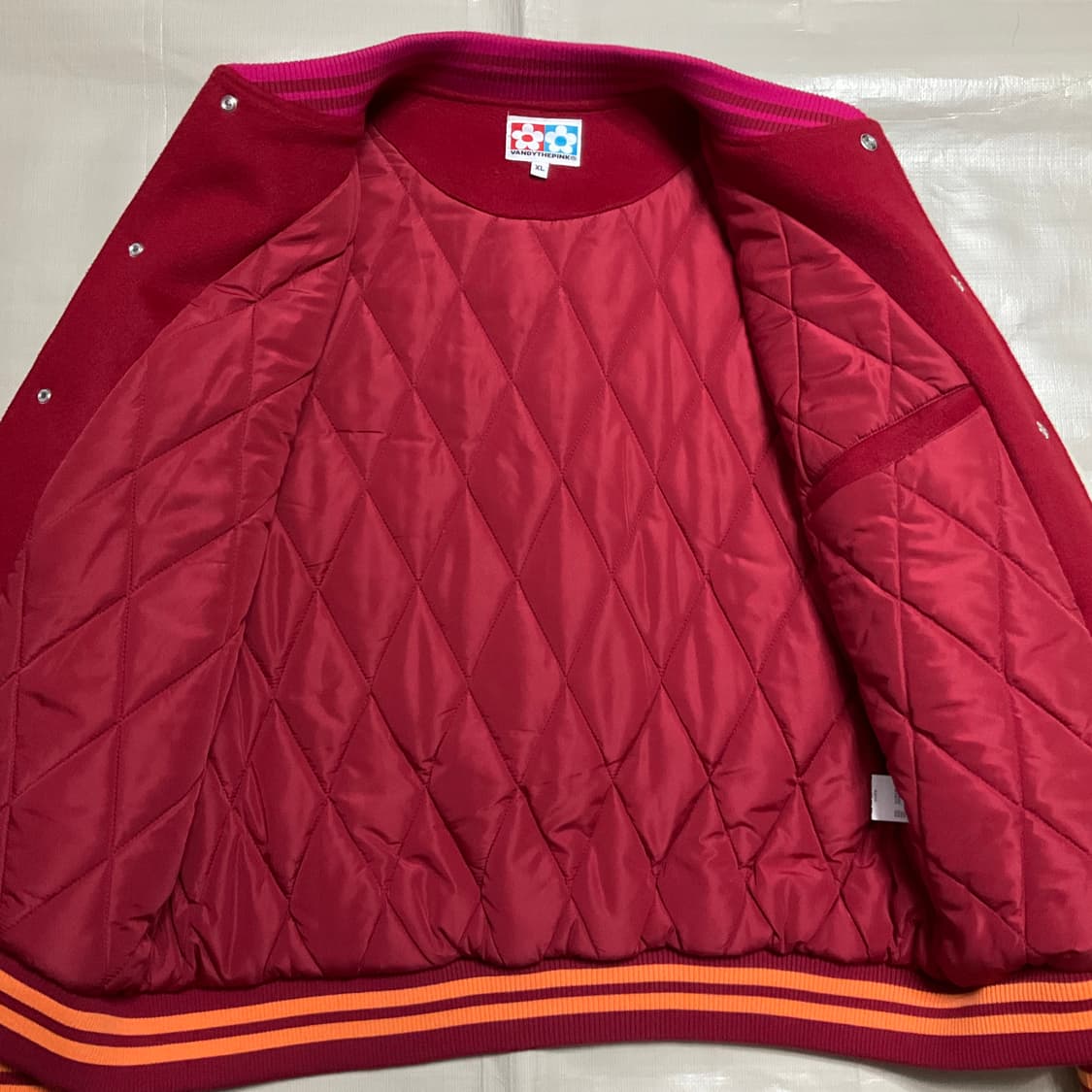 반디 더 핑크 바시티 자켓 XL 상품이미지7