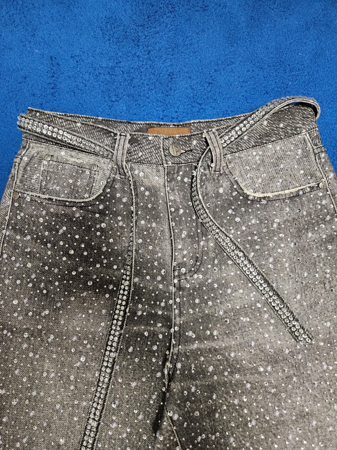 Birthday of royal child 라인스톤 데님 팬츠 상품이미지3