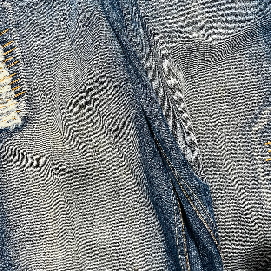 션 존 디스트로이드 워시드 빈티지 데님 팬츠 상품이미지5