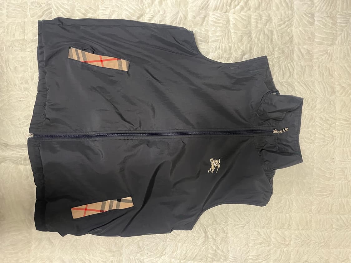 버버리 블랙 체크 베스트 조끼 상품이미지2