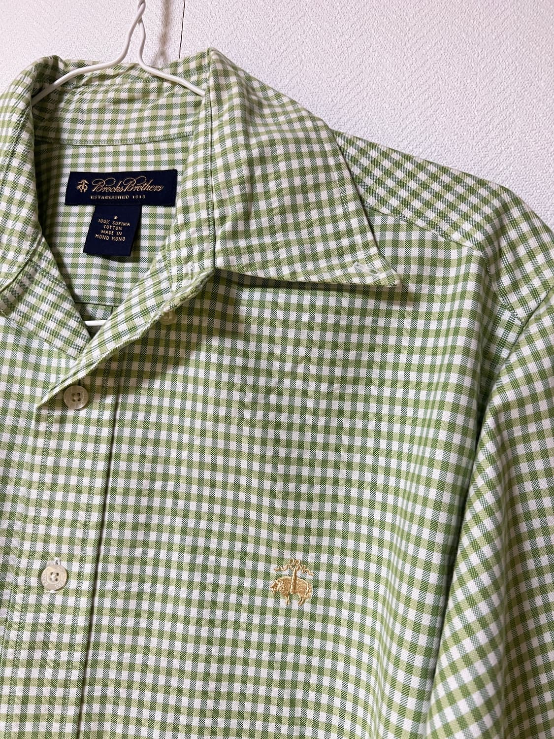 브룩스브라더스 수피마코튼 체크 셔츠 상품이미지2