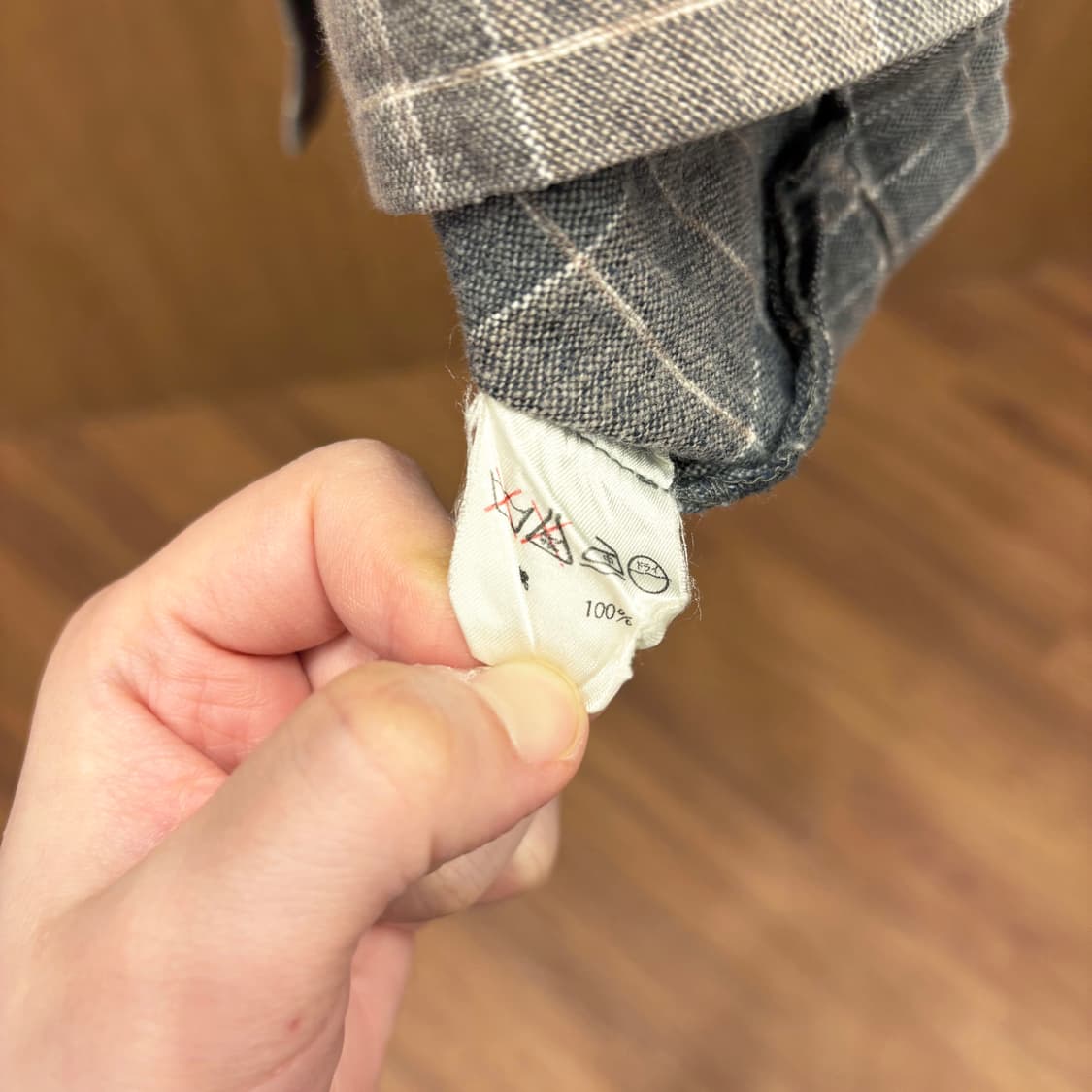 이세이미야케 긴팔 카라넥 셔츠 체크 패턴 프론트 포켓 디테일 그레이 상품이미지7