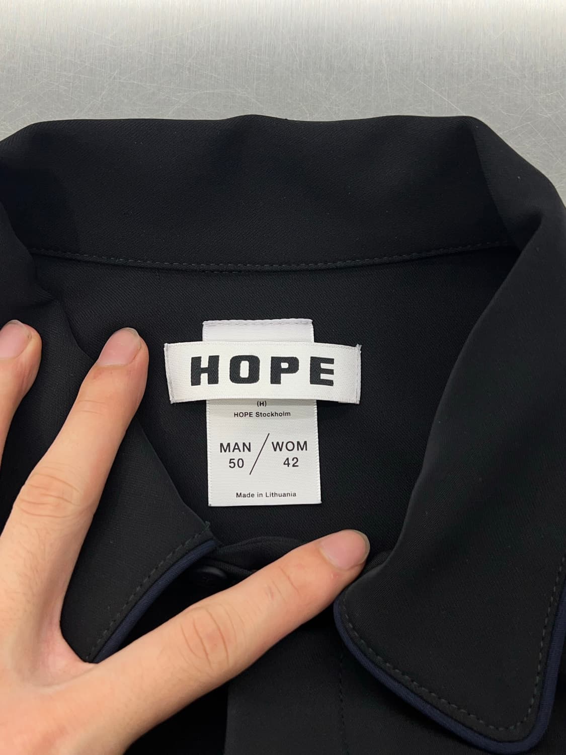 호프 블랙 폴리에스테르 레이트 셔츠 상품이미지7
