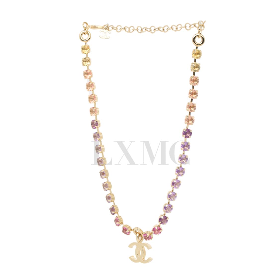 샤넬 초커 레인보우 라인스톤 목걸이 코코마크 네크리스 ABC311 상품이미지2